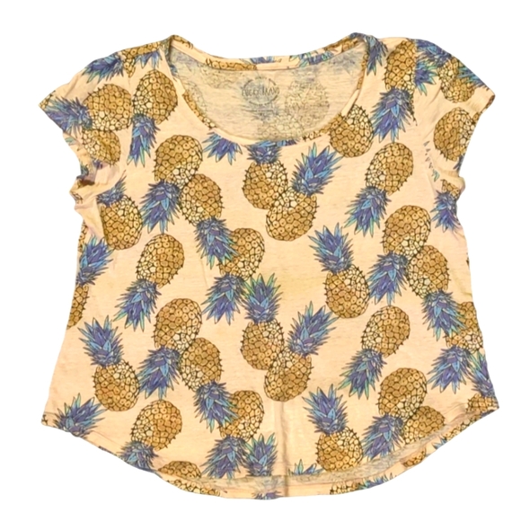 Lucky Brand Tops - Lucky Brand Women's BOHO Funky Pineapple Casual Flowy Top Size XL Lightweight